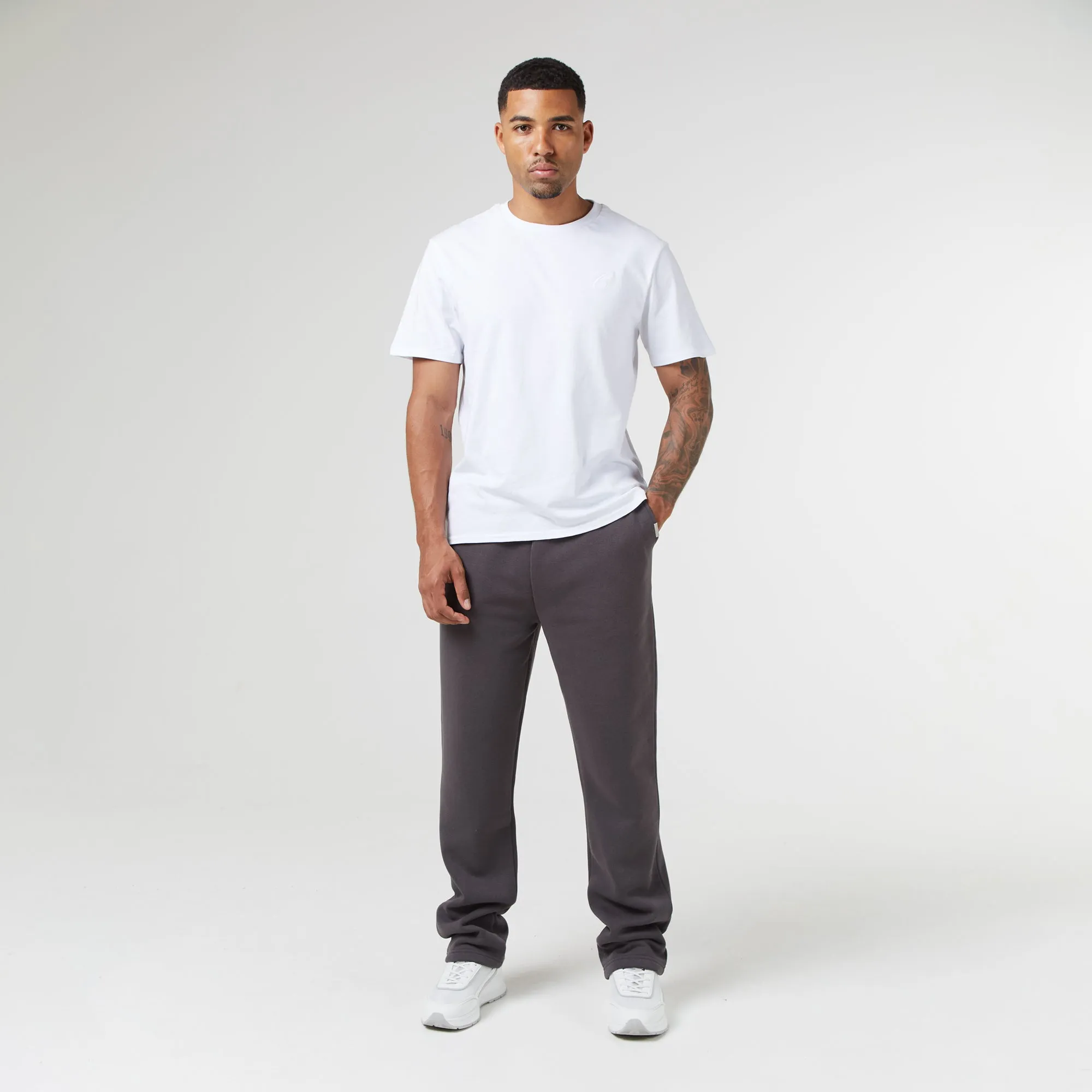 2-Pack Relaxed Fit Open Hem Joggers | Dark Grey / Grey Marl