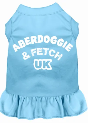 Aberdoggie Uk Screen Print Dress Baby Blue Lg