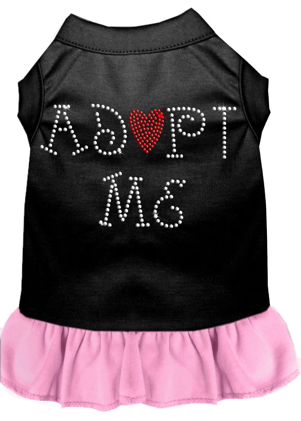 Adopt Me Rhinestone Dresses Black With Light Pink Med