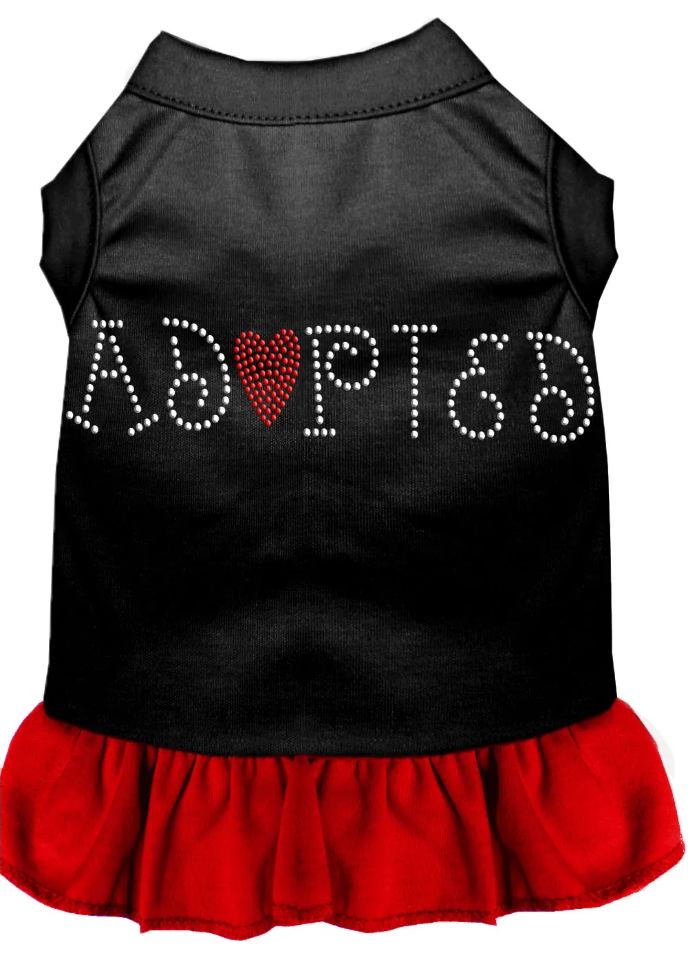 Adopted Rhinestone Dresses Black With Red Lg