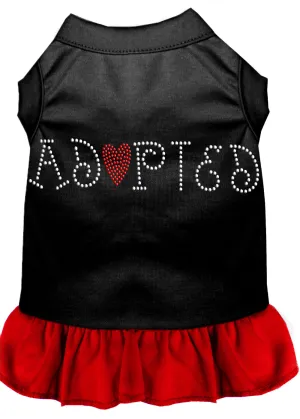 Adopted Rhinestone Dresses Black With Red Lg