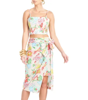 Amanpulo Cotton Poplin Bustier White Sand
