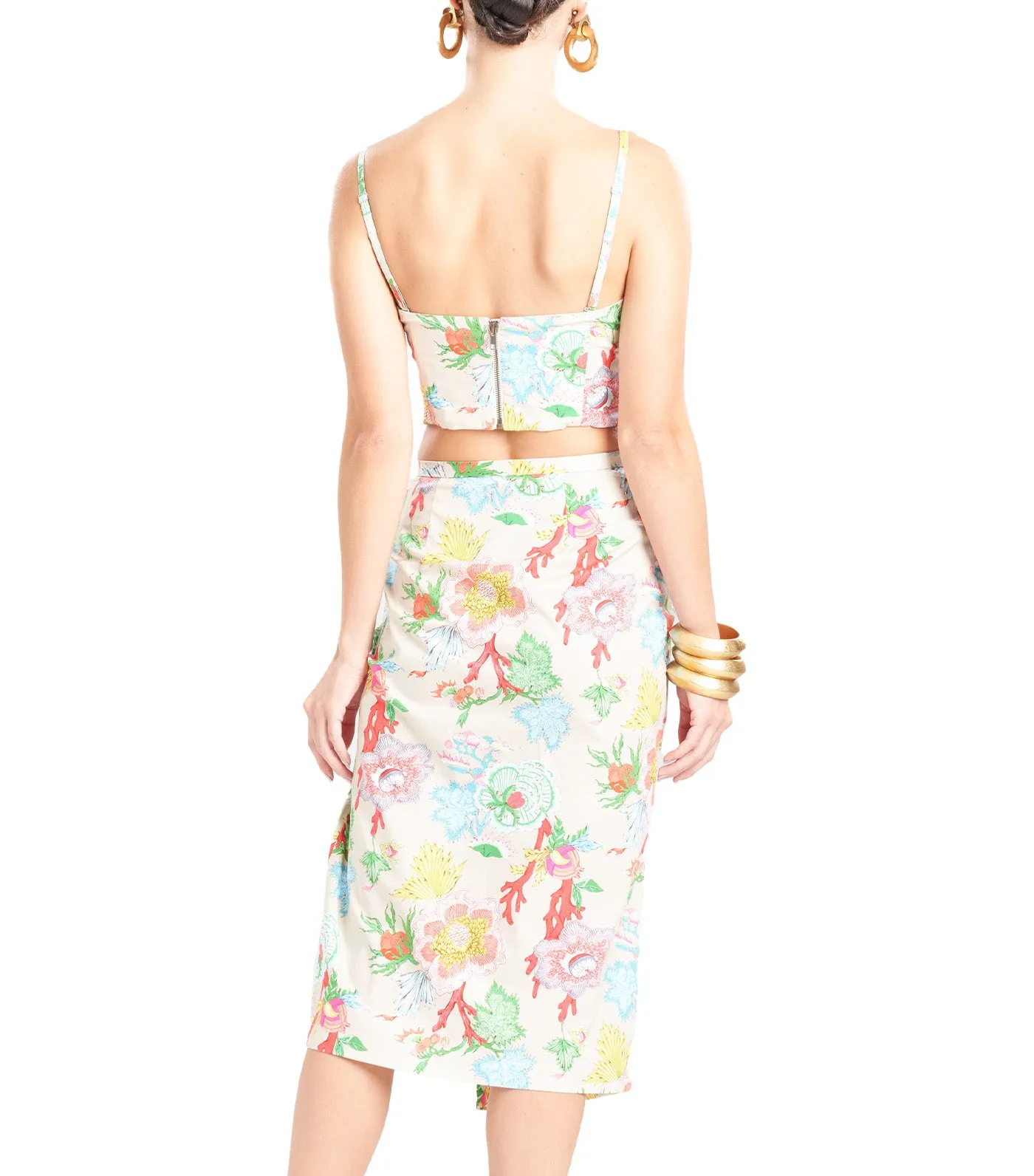 Amanpulo Cotton Poplin Bustier White Sand