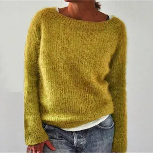 Autumn Winter Knit Sweaters Warm Casual Loose Fitting Ladies Long Sleeve Sweaters Women's Knitwear Fashion Tops