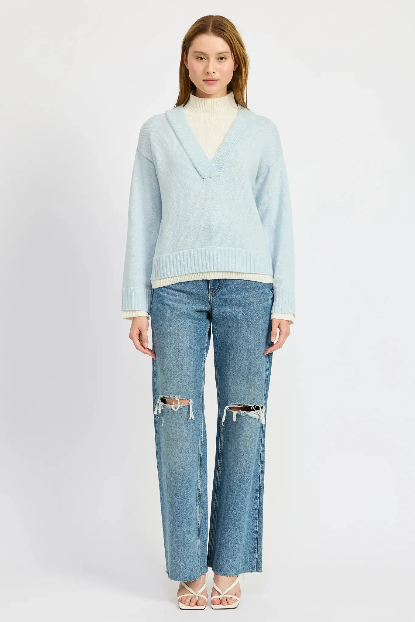 Ayden Knit Sweater (Ice Blue)