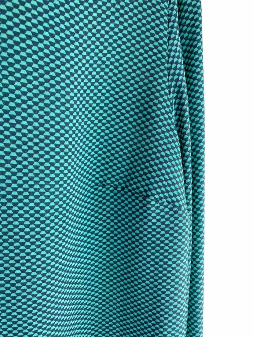 Banana Republic Factory, Women's Smocked-Sleeve Blouse, Green/Black, Size XS