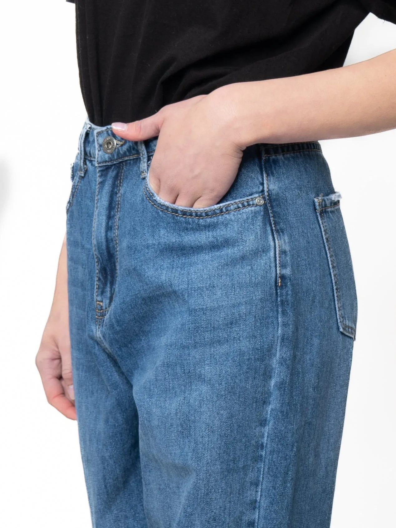 BARCELONA - White Marabou Feather Jeans