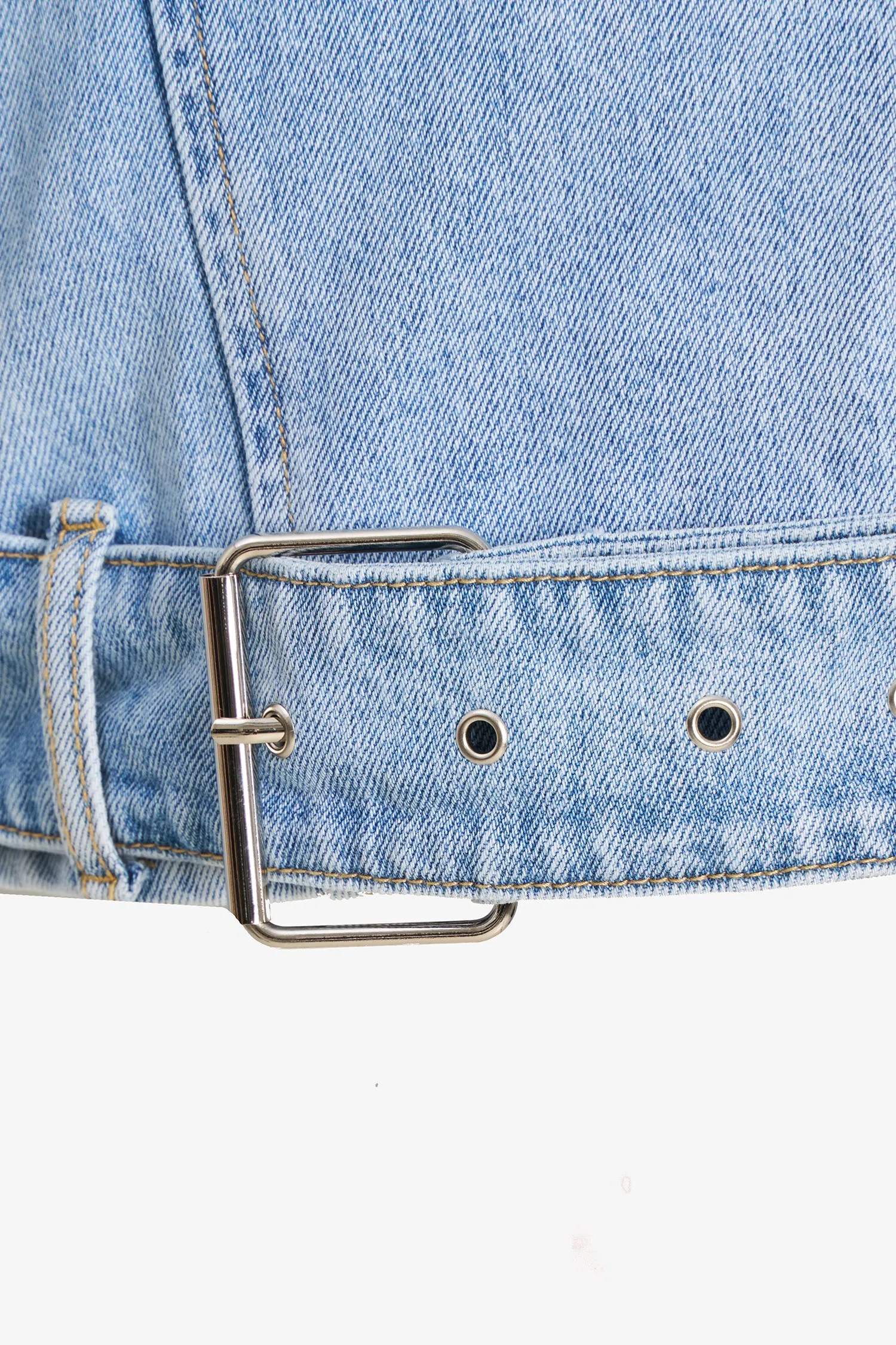 Belted Denim Jacket | Ema&Carla