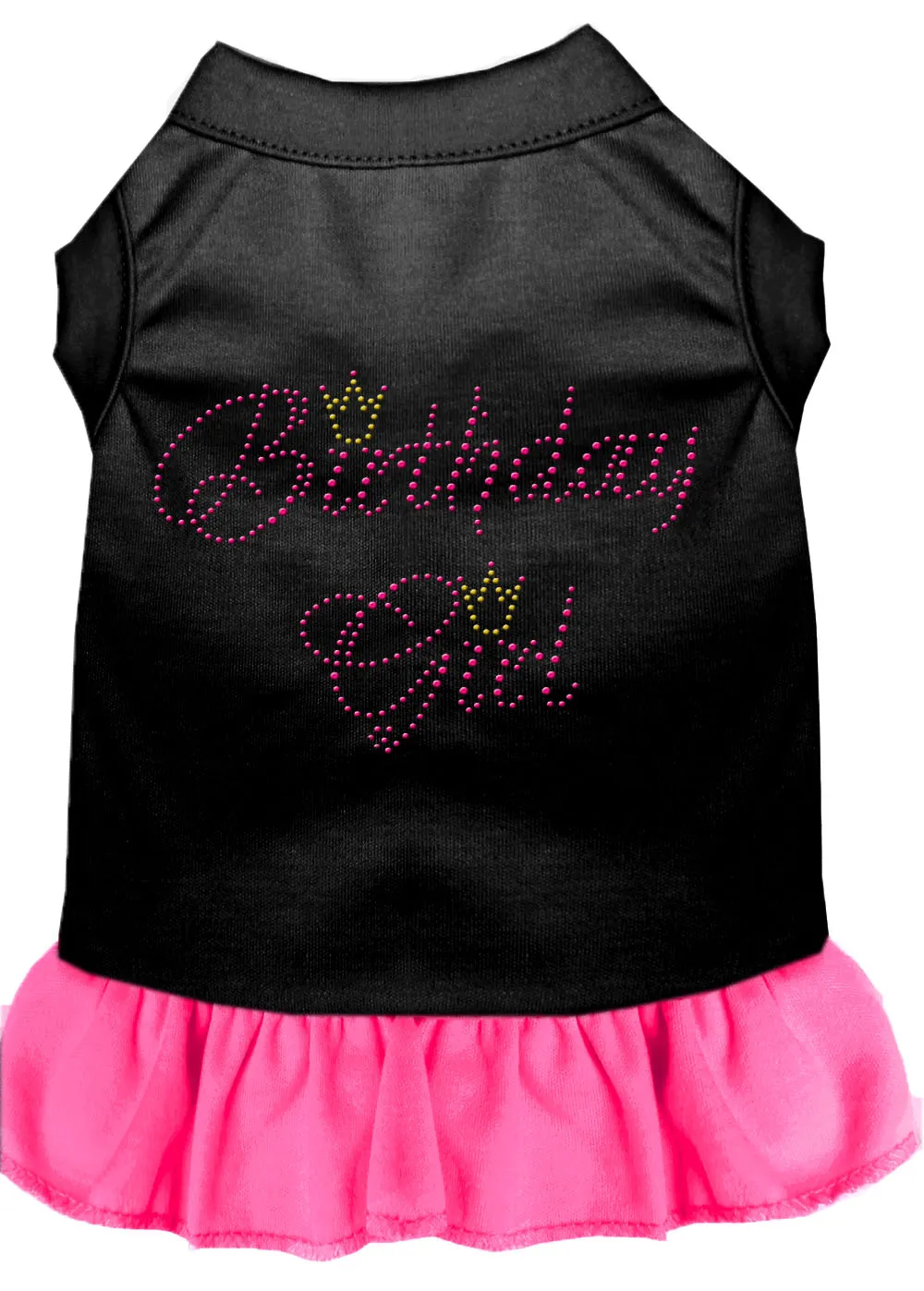 Birthday Girl Rhinestone Dress Black With Bright Pink Xxl