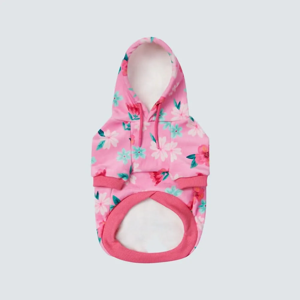 Blossom Dog Hoodie - Pink