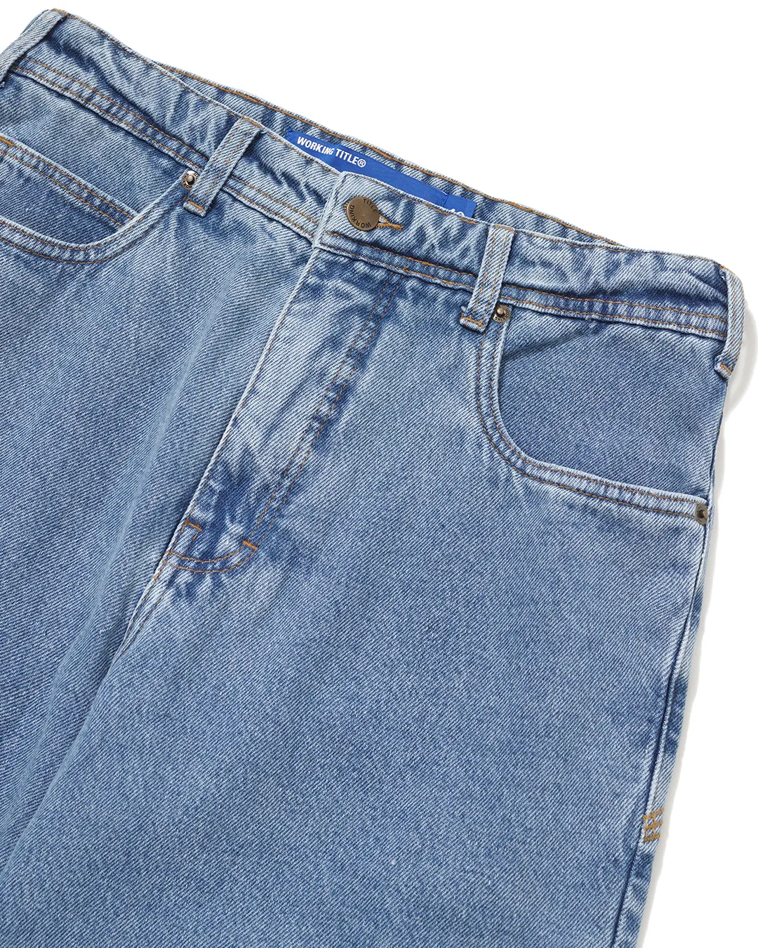 Blue Straight Leg Jeans