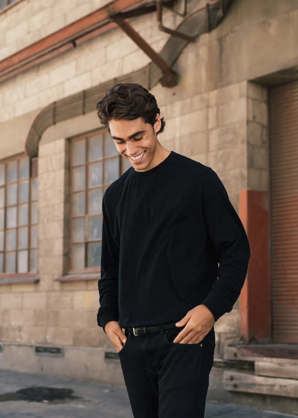 Boxy Long Sleeve Tee / Black