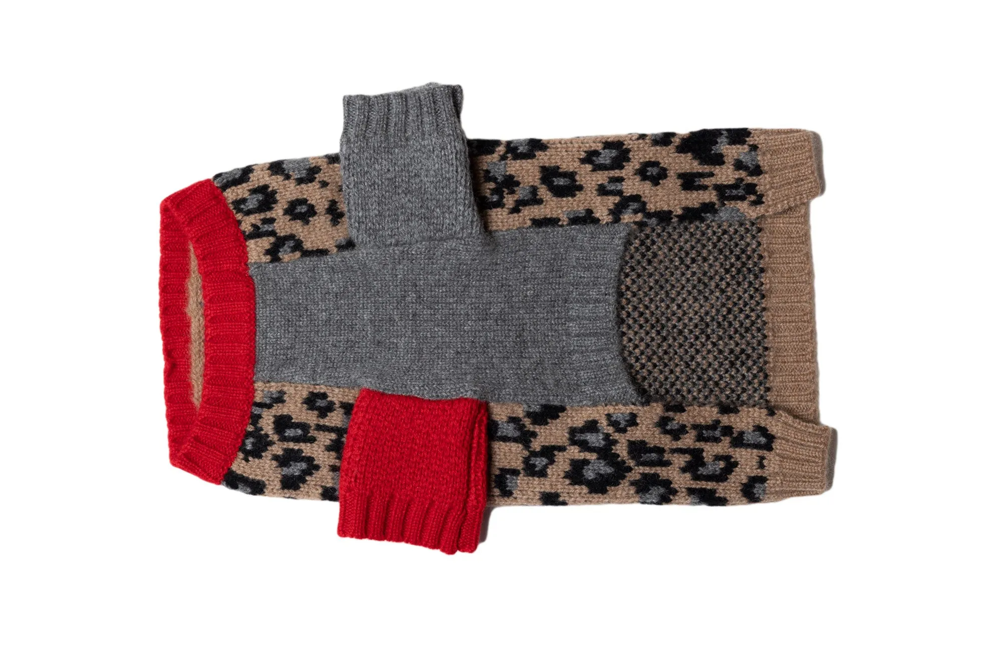 Cashmere Sweaters -  Leopard - Gray Highlights