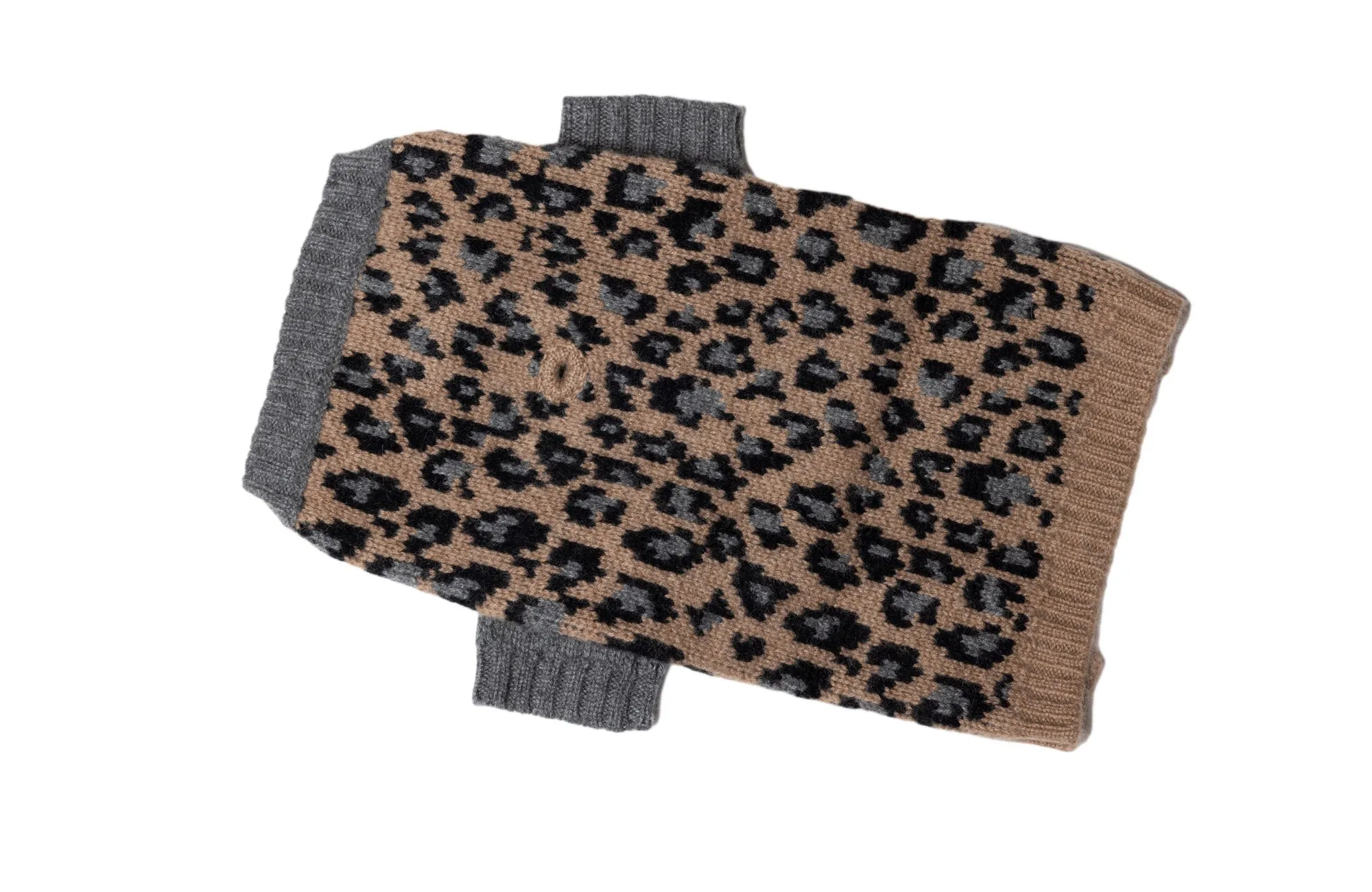 Cashmere Sweaters -  Leopard - Gray Highlights