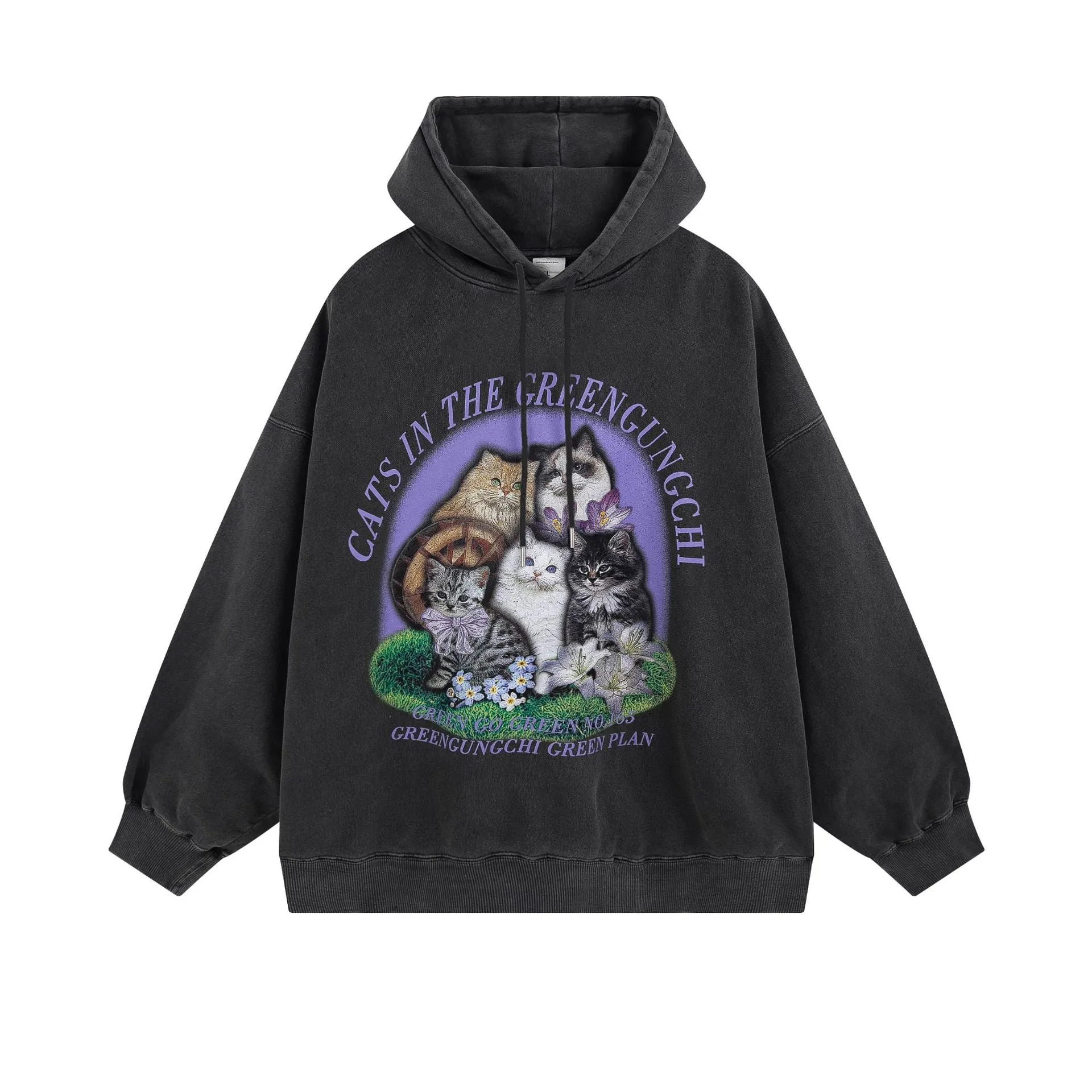 Cats Hoodie Greengungchi Collection