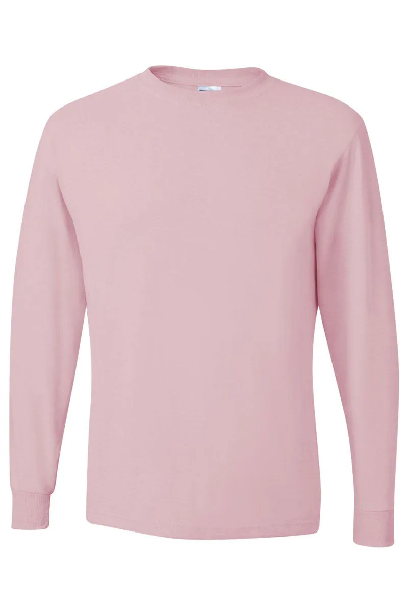 Cheetah Stacked Football Mom Royal Unisex Dri-Power Long-Sleeve 50/50 Tee