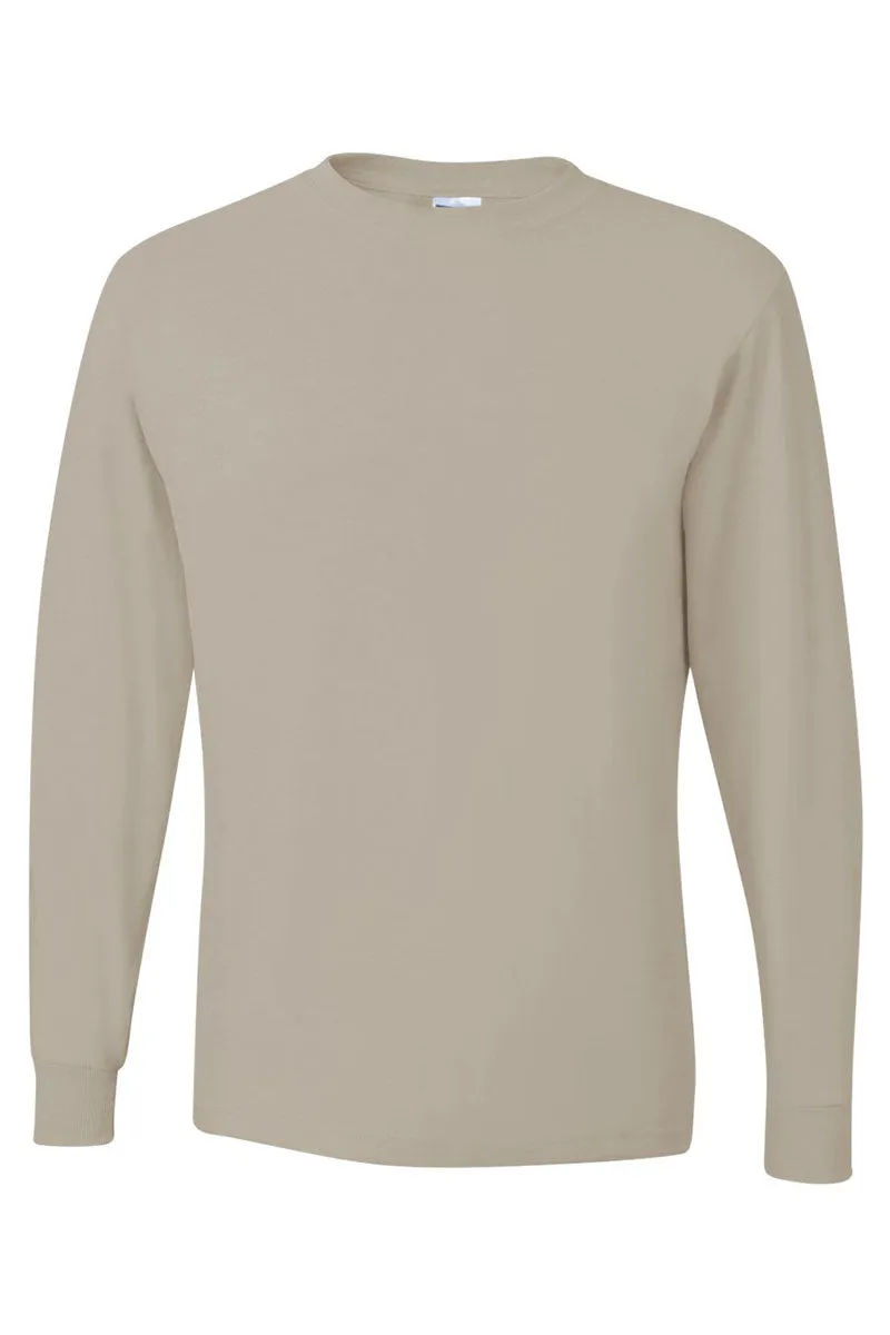 Cheetah Stacked Football Mom Royal Unisex Dri-Power Long-Sleeve 50/50 Tee