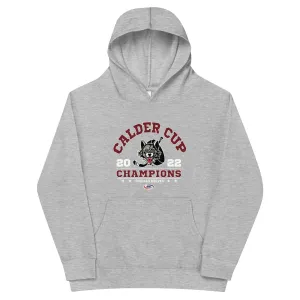 Chicago Wolves 2022 Calder Cup Champions Youth Arch Pullover Hoodie