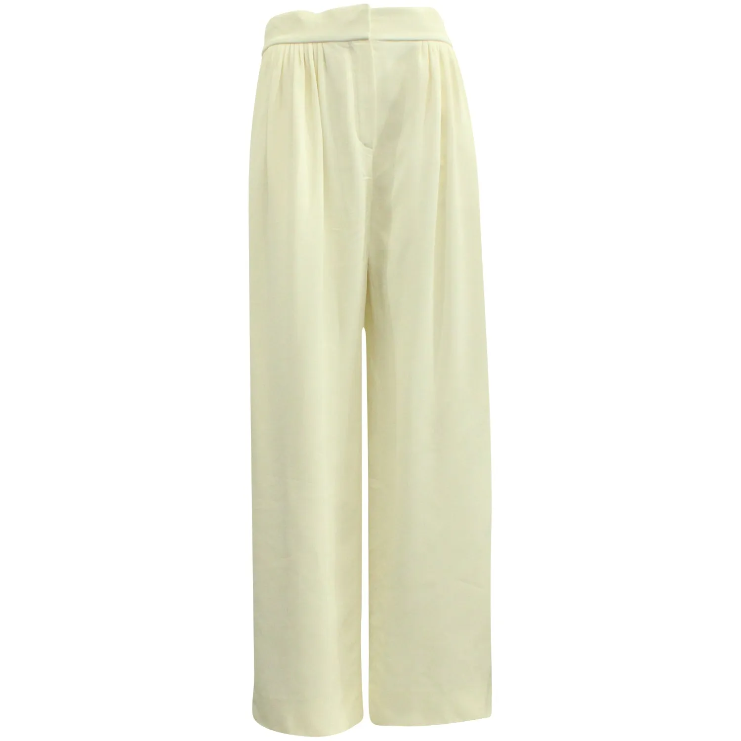 Chloé Straight-Leg Pants in Ecru Viscose