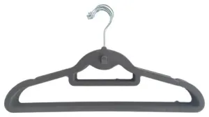 Closet Spice Velvet Hangers with Hook & Tie Bar - Set of 40 (Grey)