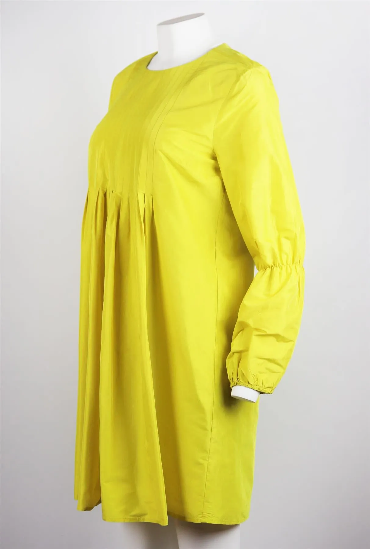 CYNTHIA ROWLEY PLEATED SILK MINI DRESS US 6 UK 10