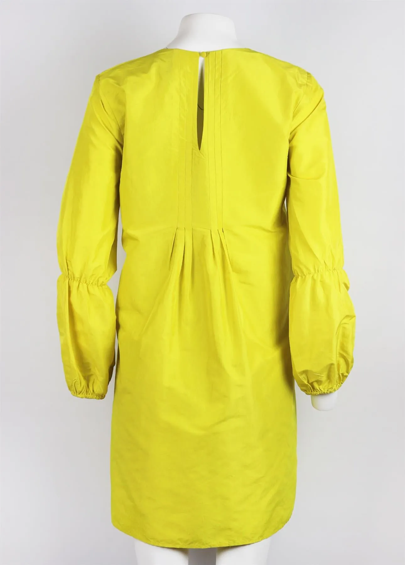 CYNTHIA ROWLEY PLEATED SILK MINI DRESS US 6 UK 10