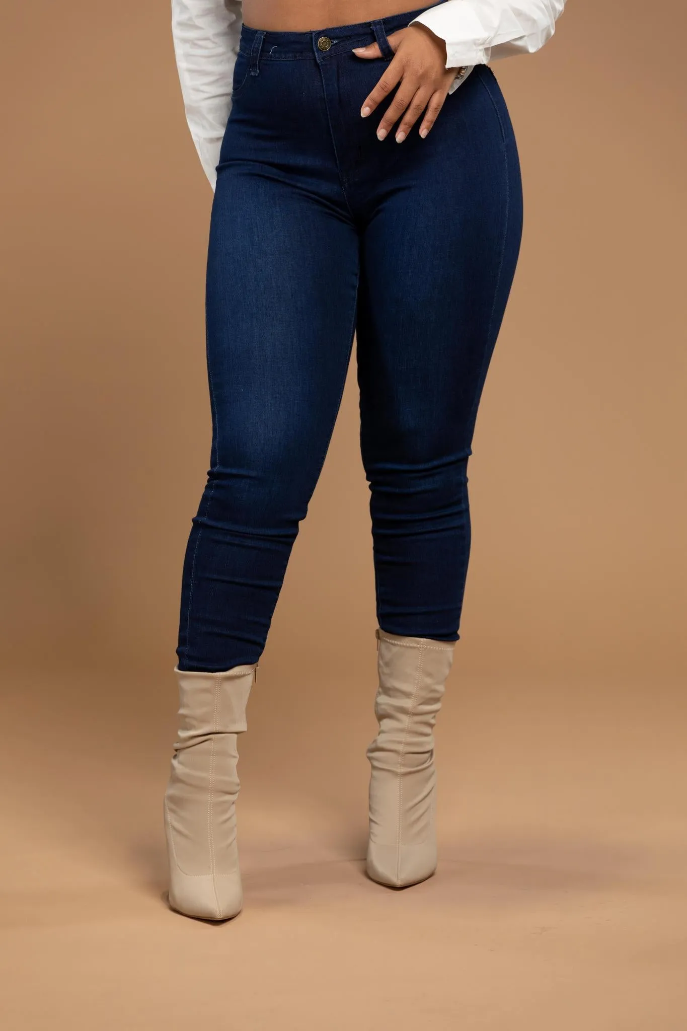 Dark Wash Classic Denim Jeans