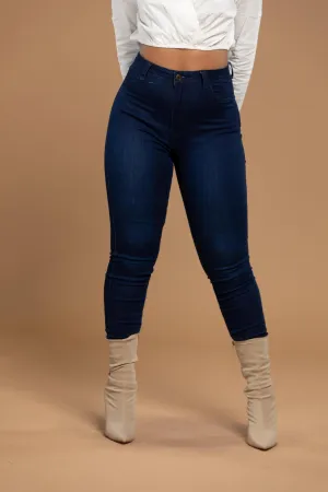 Dark Wash Classic Denim Jeans