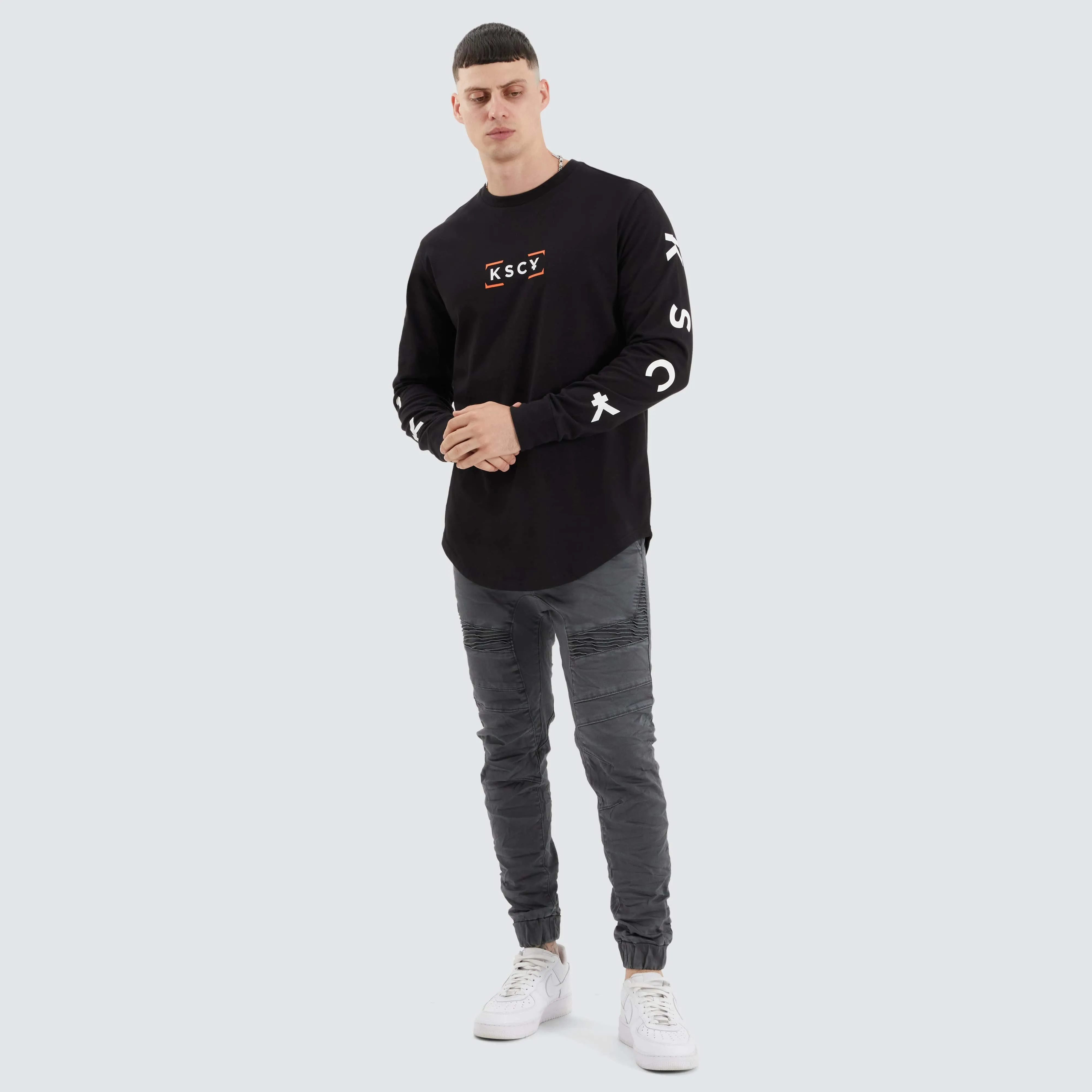 Dassel Dual Curved Longsleeve Tee Jet Black