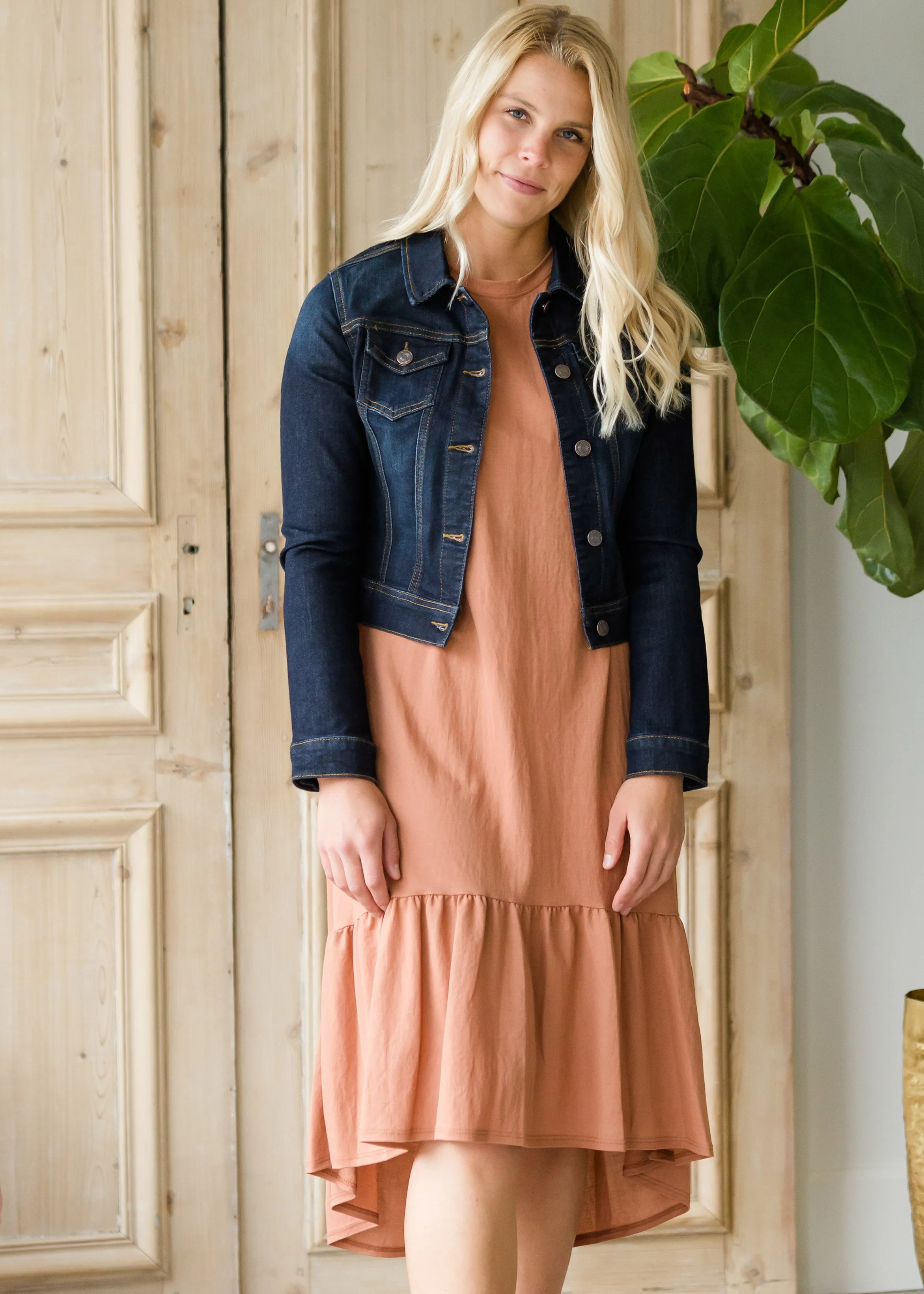 Dusty Rust Flare Midi Dress - FINAL SALE