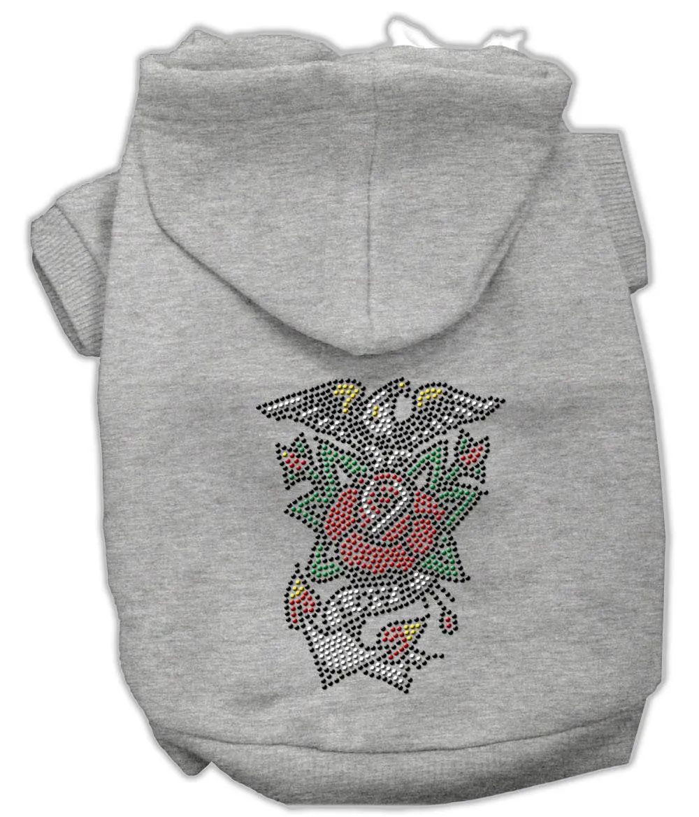 Eagle Rose Nailhead Hoodies Grey Xs (8)