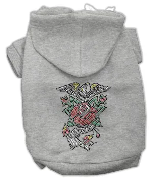 Eagle Rose Nailhead Hoodies Grey Xs (8)