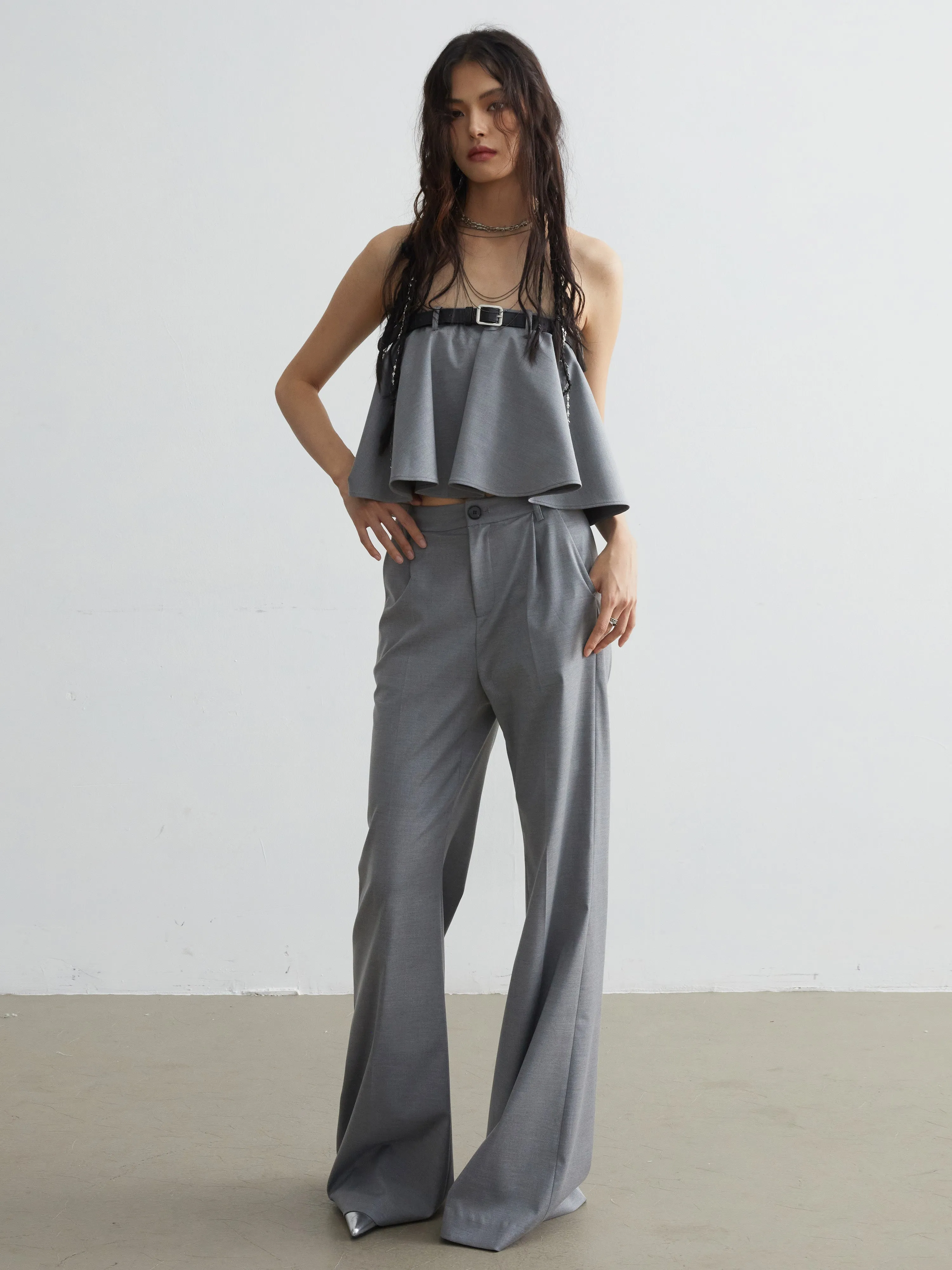 Elegant Skirt Pants Set