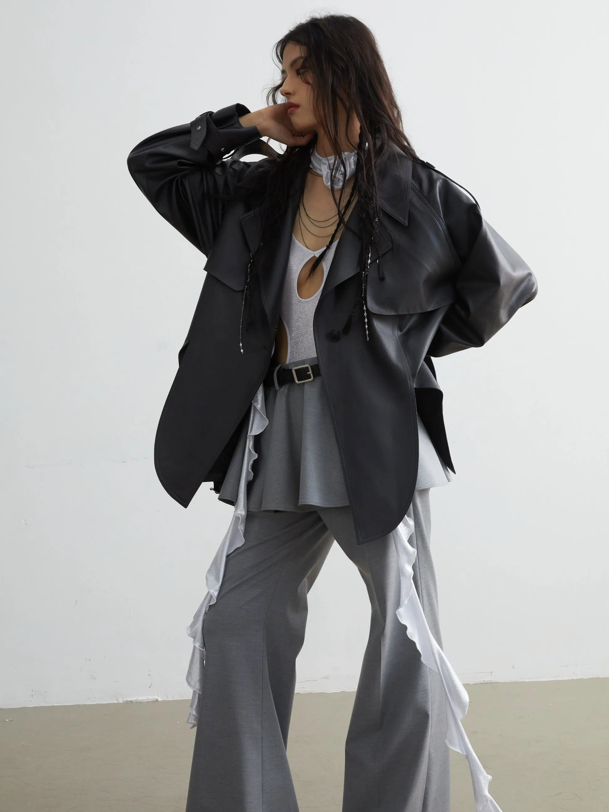 Elegant Skirt Pants Set