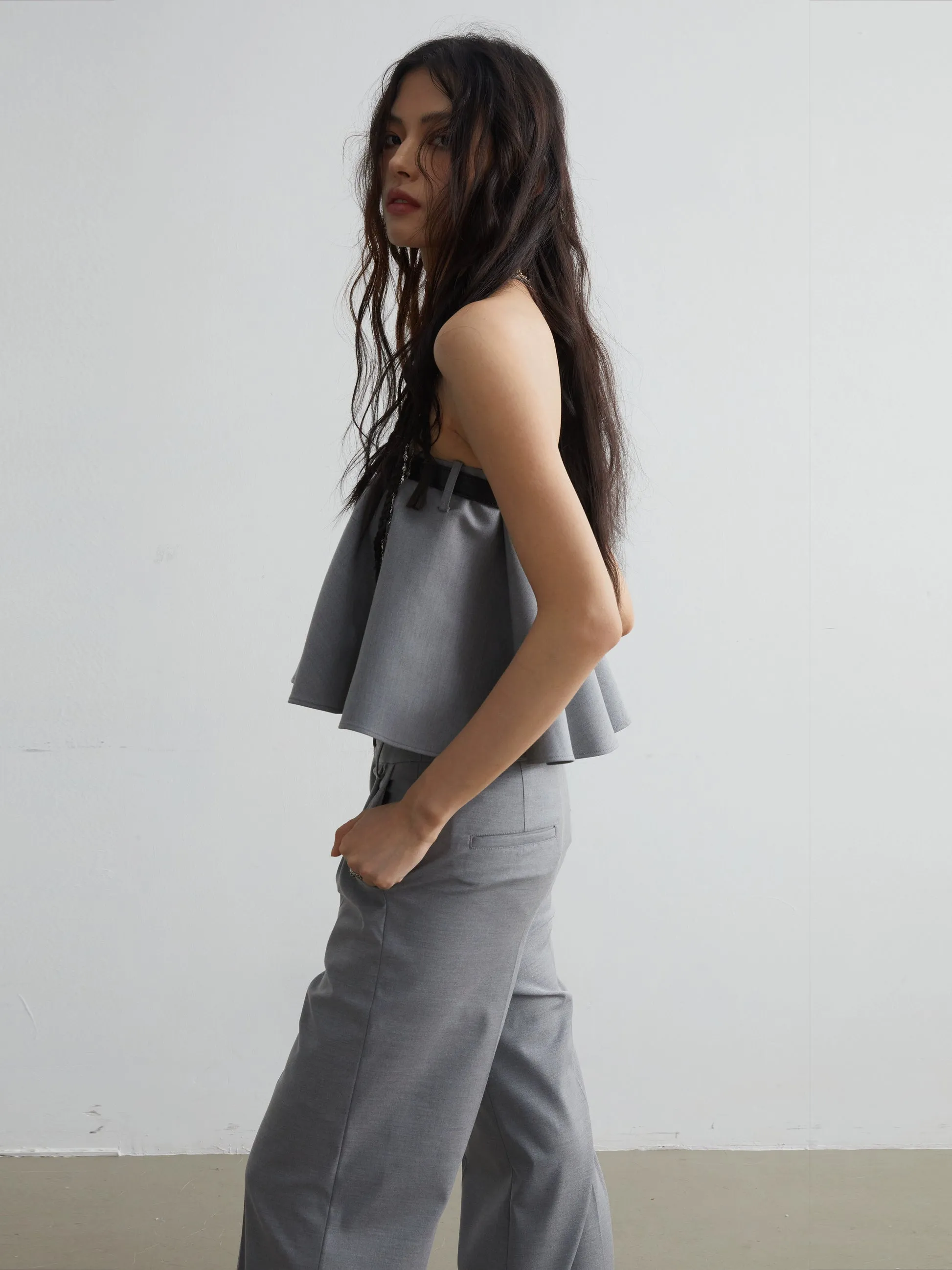 Elegant Skirt Pants Set