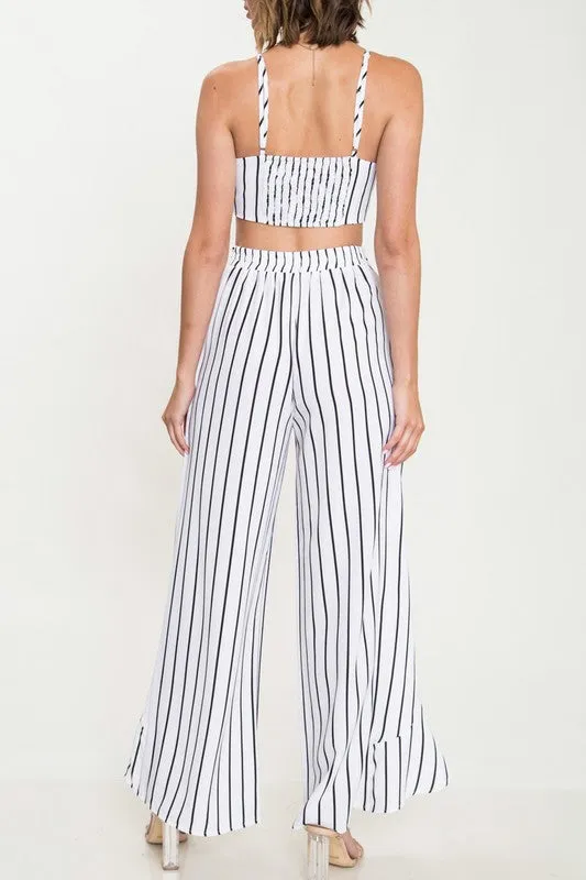 Elegant Tie-Up White Marine Top