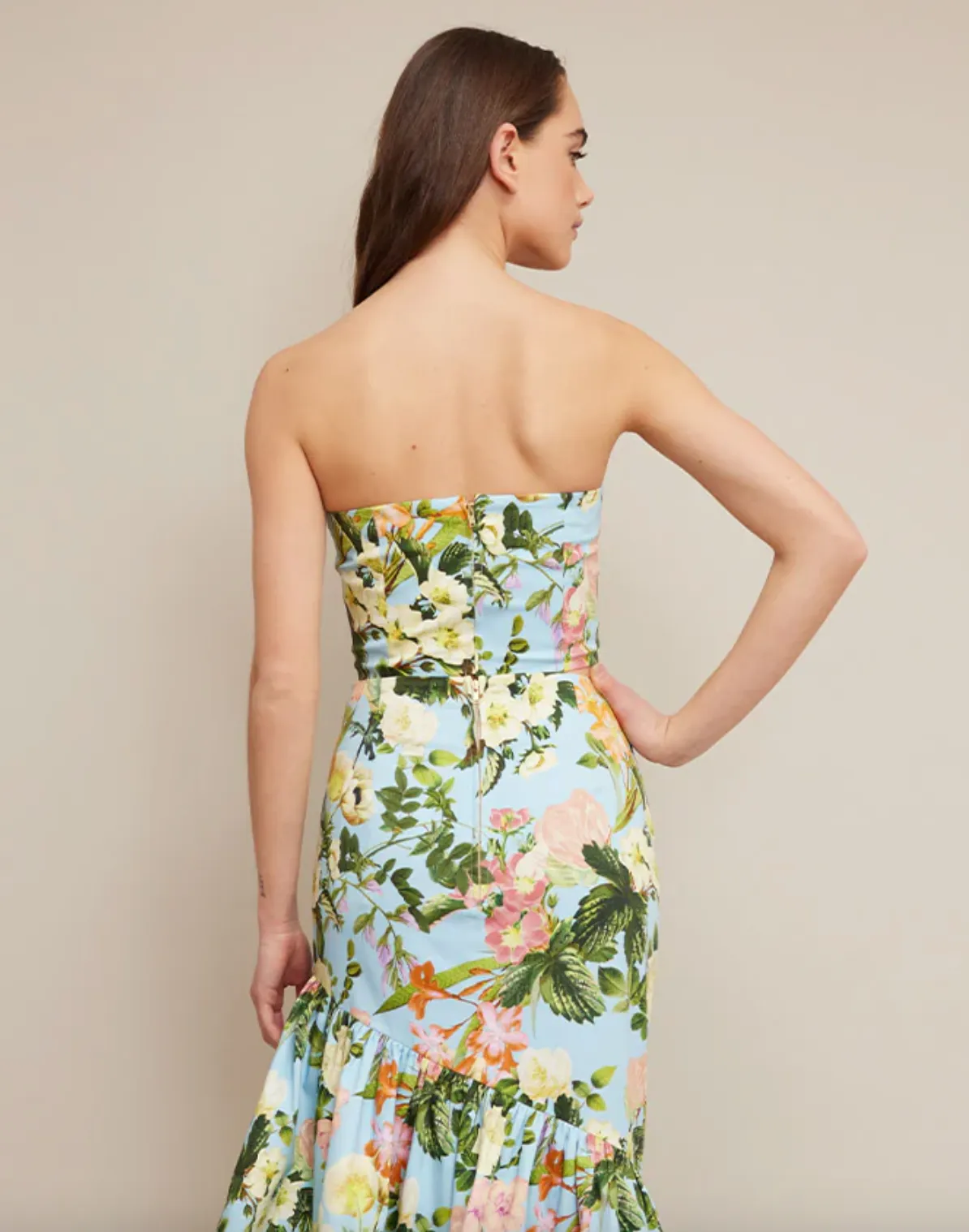 Elsa Top - Light Blue Kingston Floral