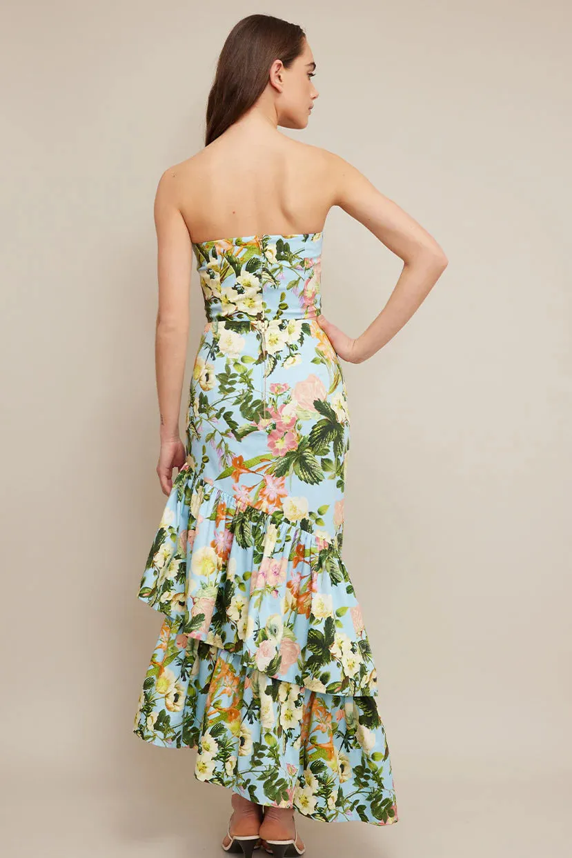 Elsa Top - Light Blue Kingston Floral