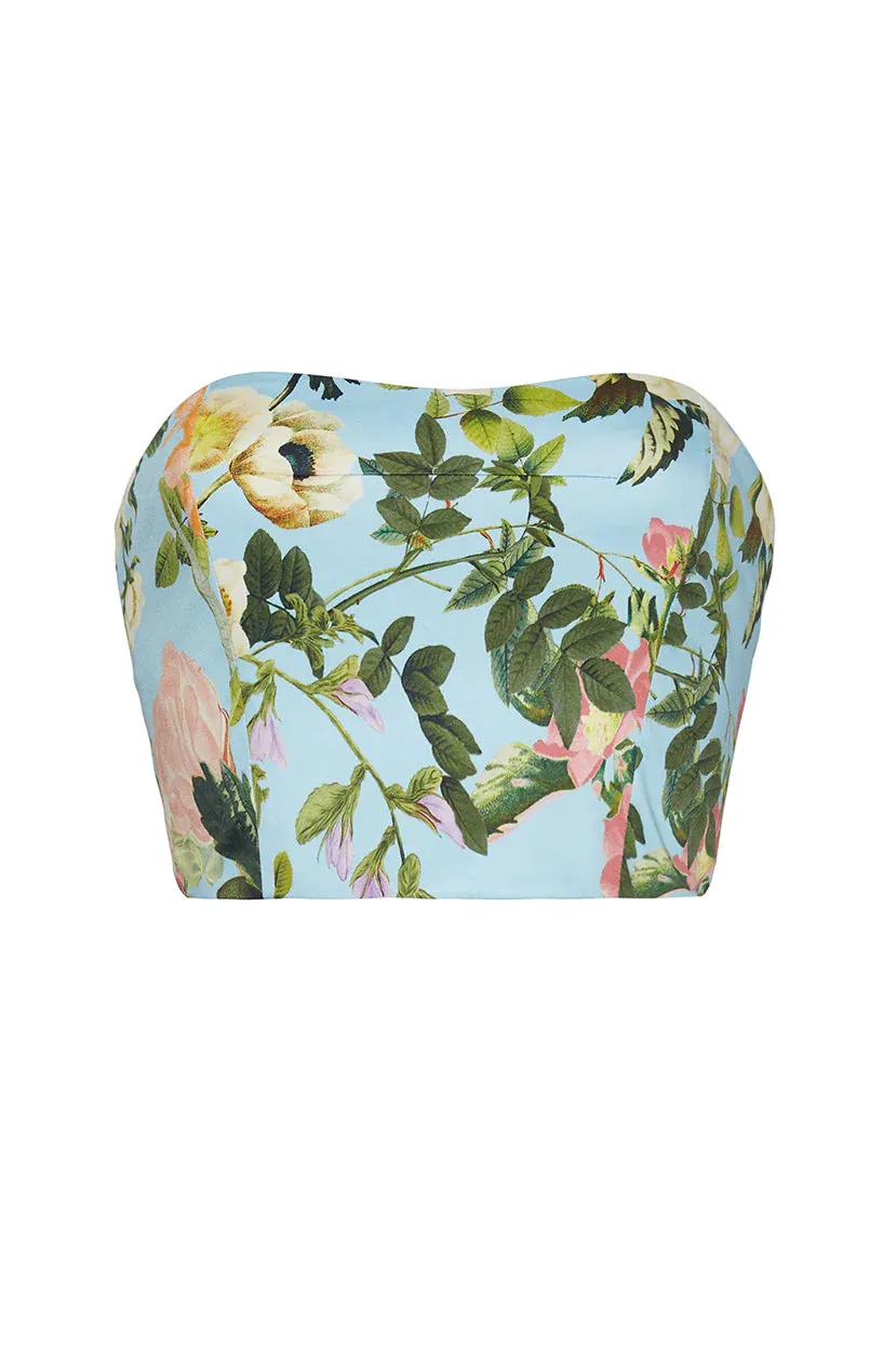 Elsa Top - Light Blue Kingston Floral