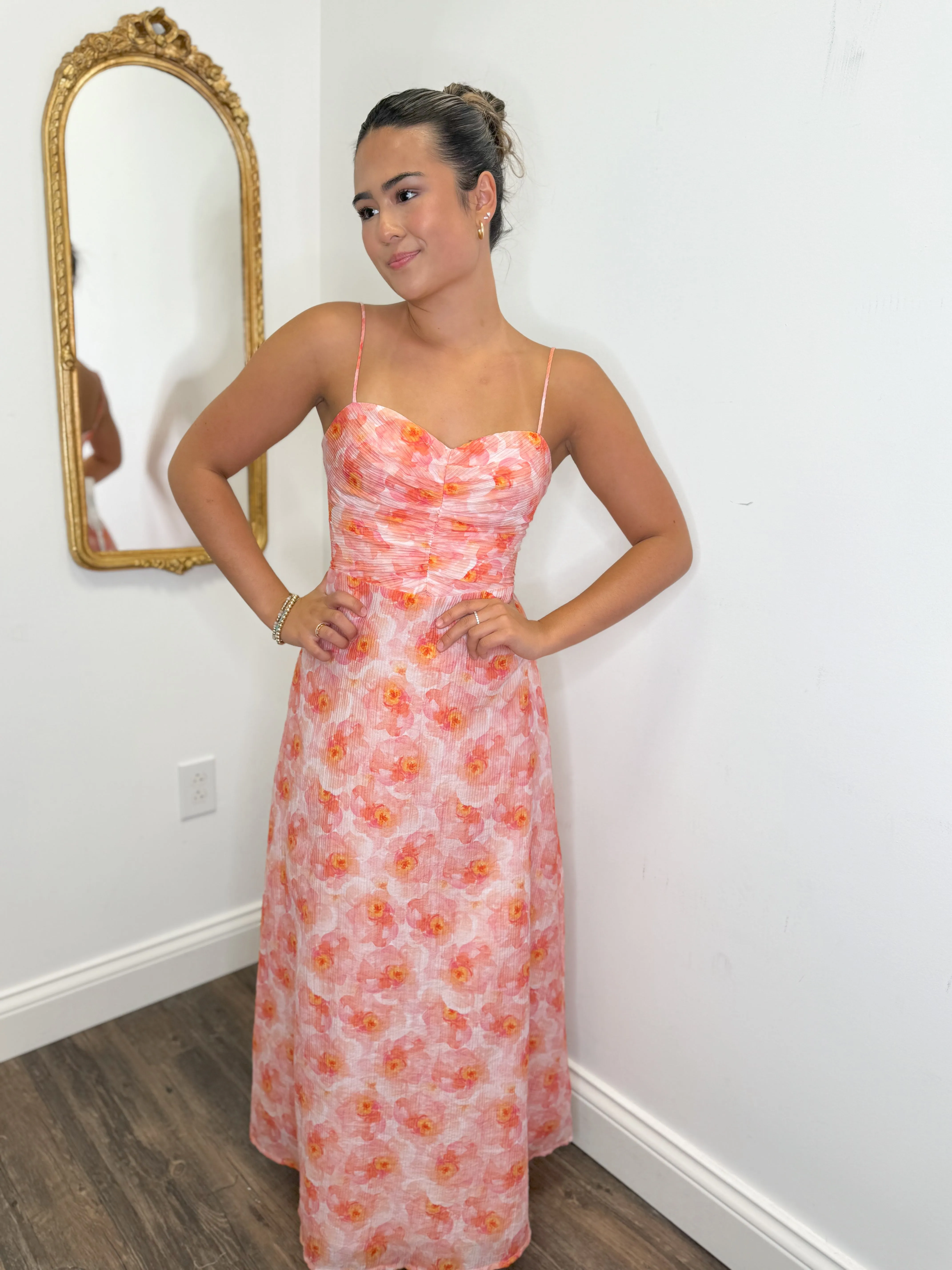 Floral Flair Midi Dress