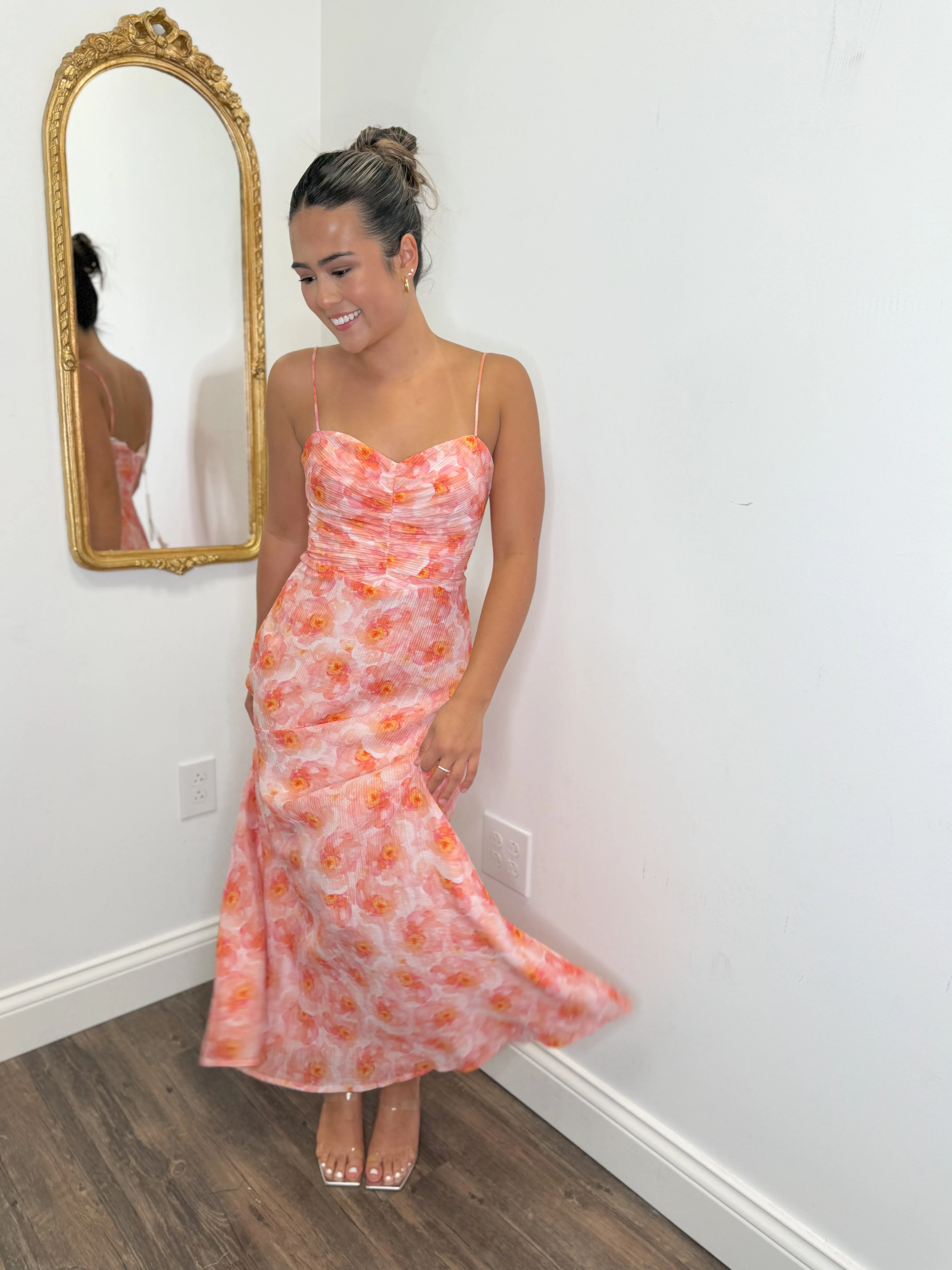 Floral Flair Midi Dress