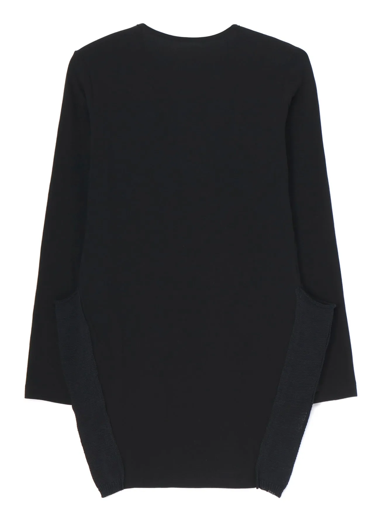 FRESCA 20 FINE JERSEY SIDE KNIT DETAIL LONG SLV TOP