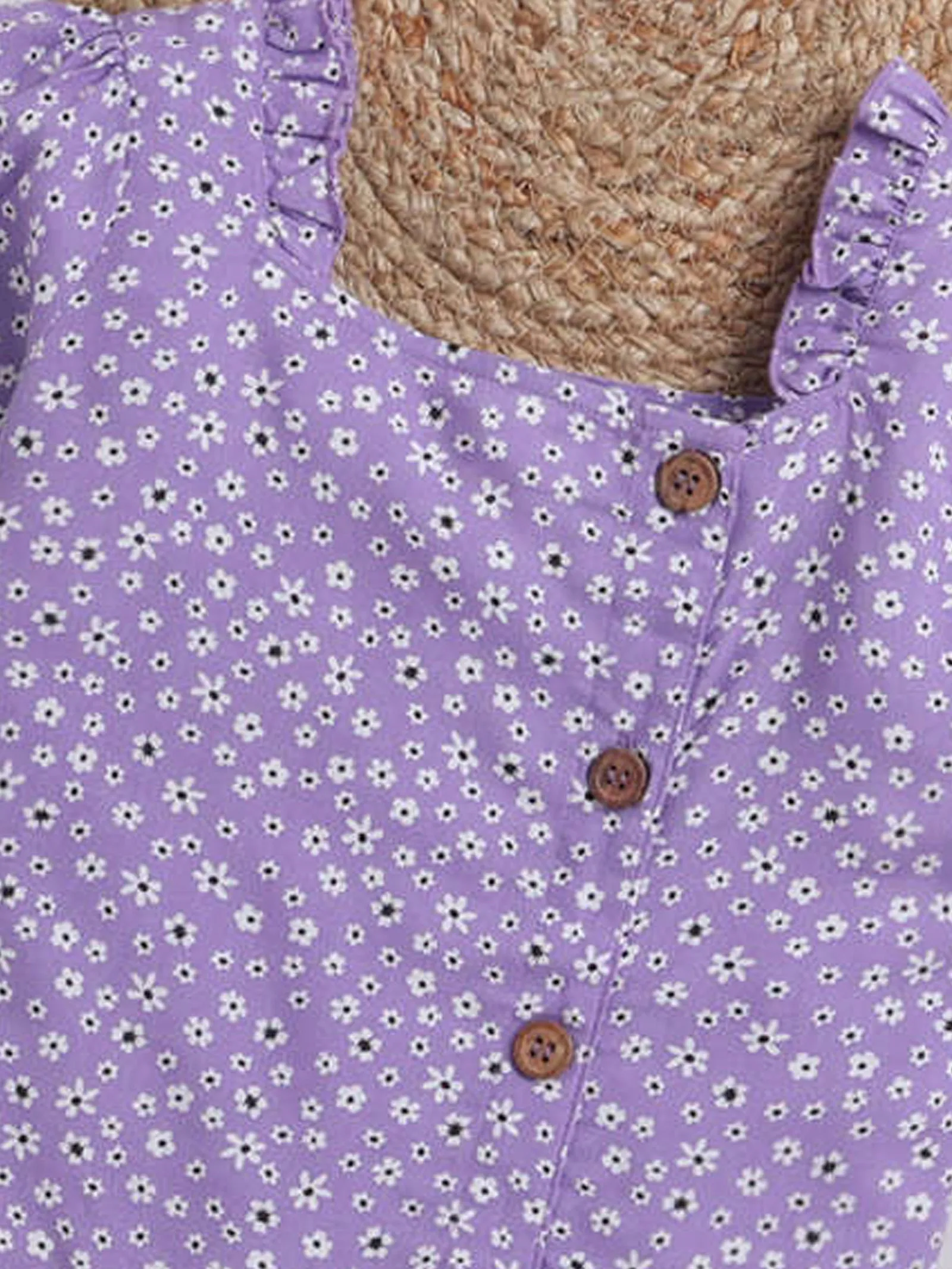 Girls Short Top With Puff Sleeve