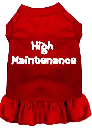 High Maintenance Screen Print Dress Red Med