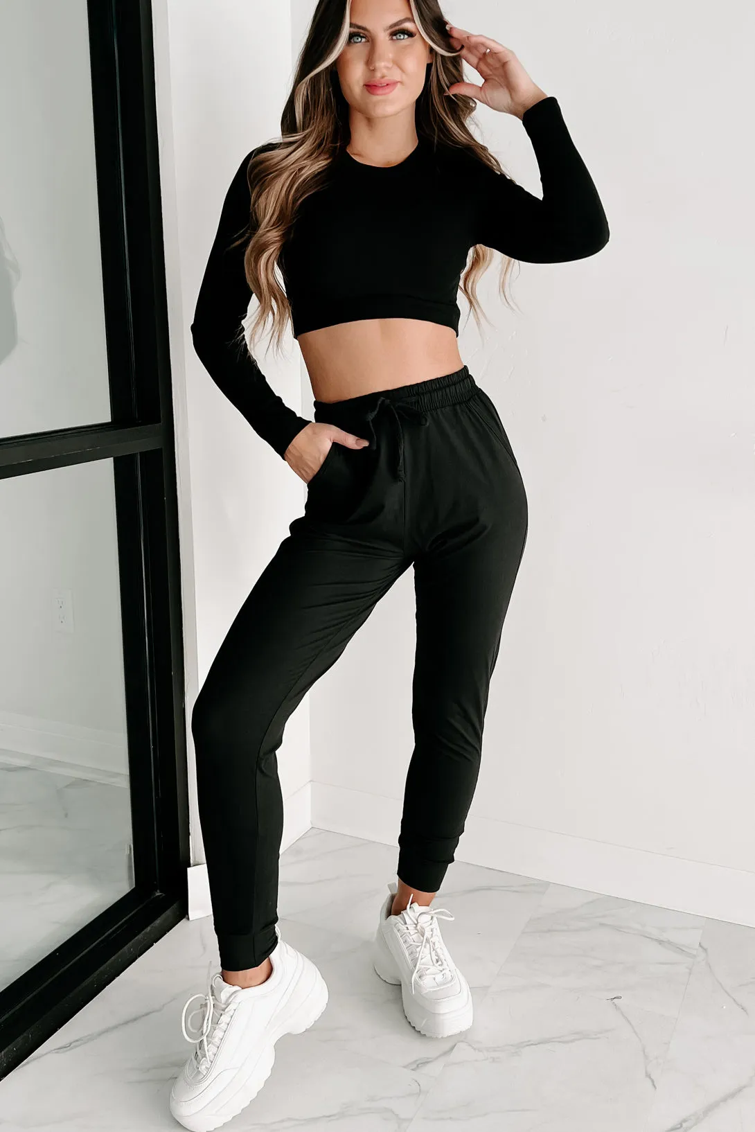 Holiday Steal- Keeping Cozy Buttery Soft Joggers (Black)