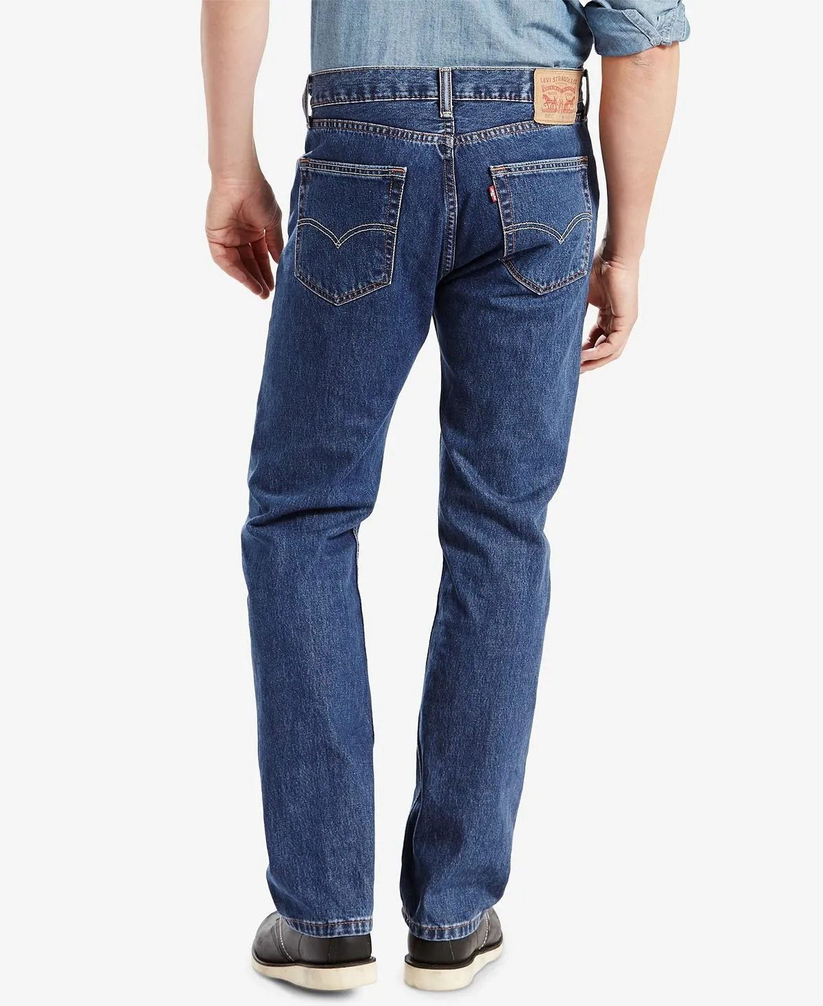 Levi's Men's 505 Regular Straight Fit Non-Stretch Jeans, Blue