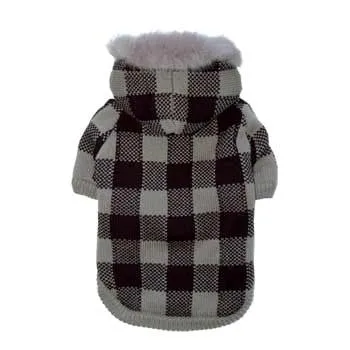 LUX CHECKER SWEATER DOG COAT