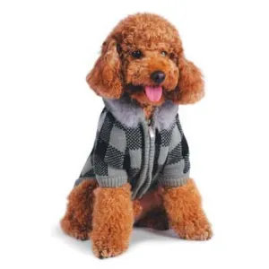 LUX CHECKER SWEATER DOG COAT