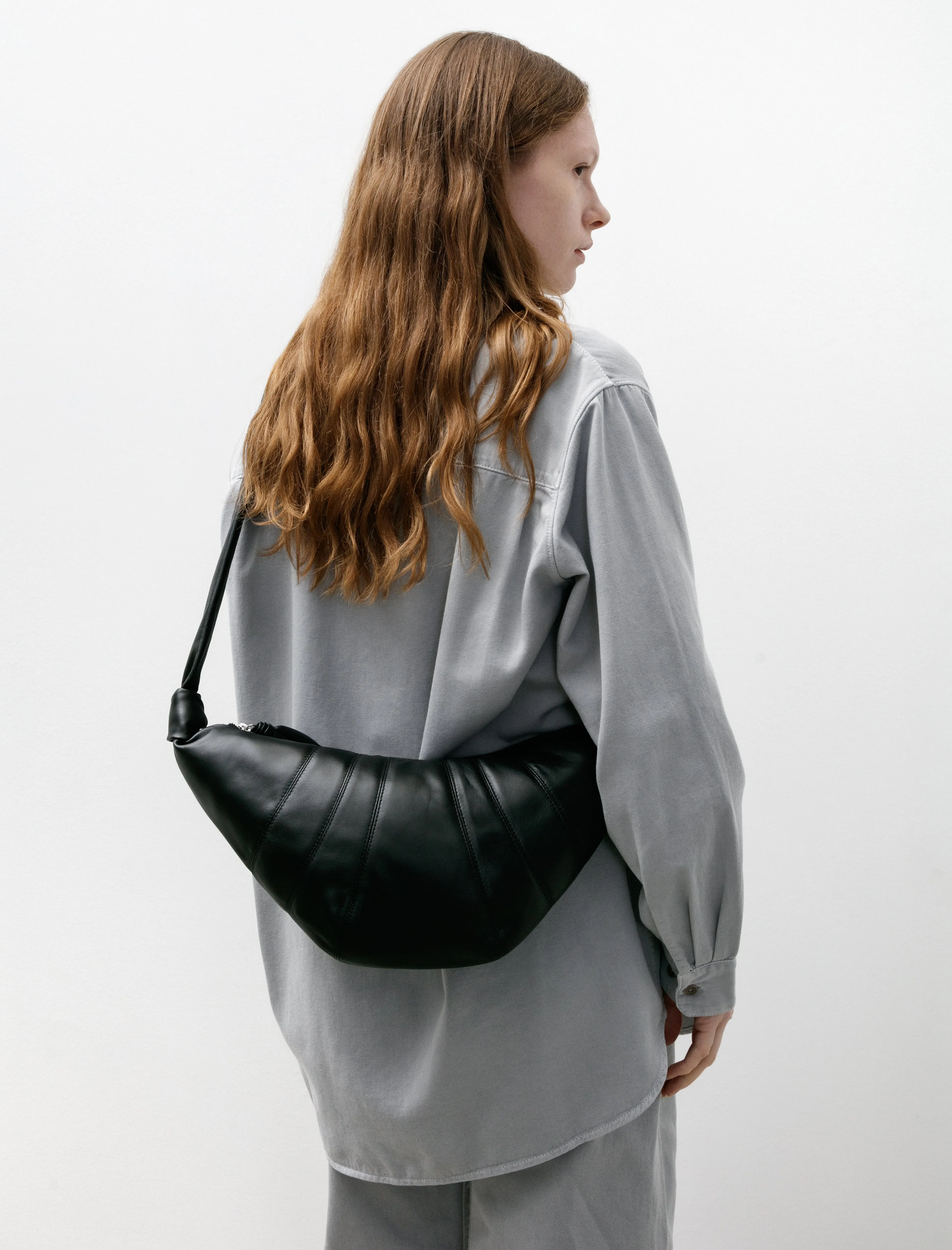 Medium Croissant Bag Black