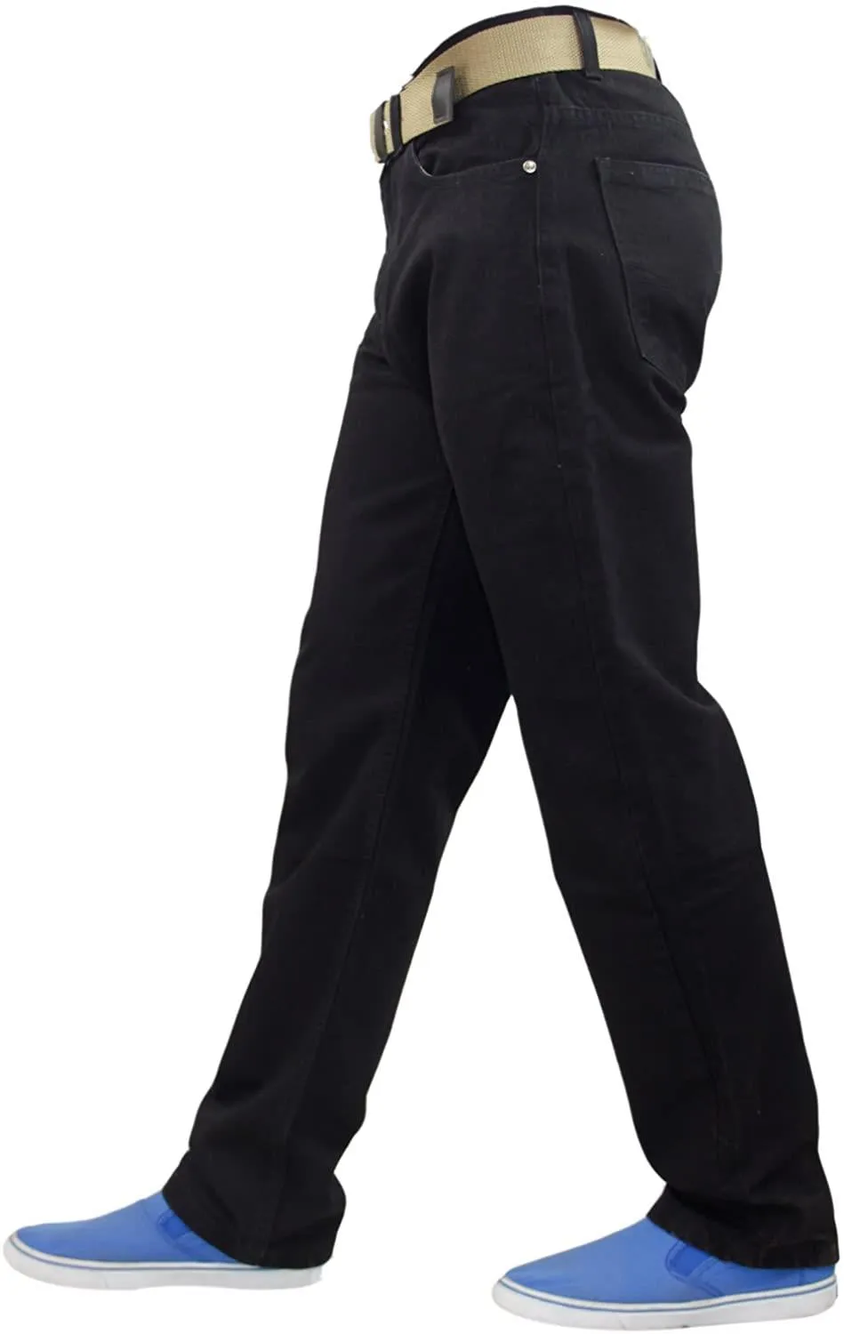 Men Straight Leg Cotton Jeans